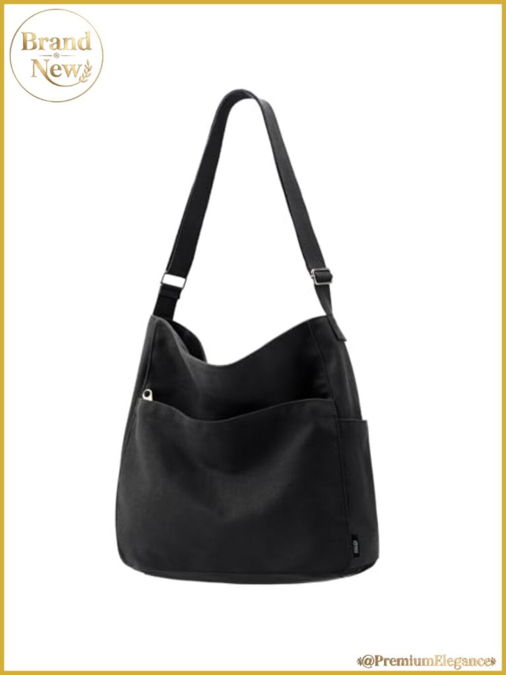 Canvas Tote Bag Zipper Large Crossbody Shoulder Bag Messenger Bag